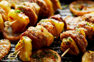 brochettes de poulet ananas miel