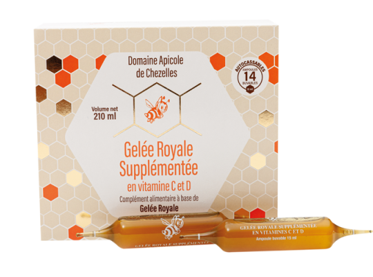 La boîte de 14 ampoules de 15 ml gr supplementee VIT C D